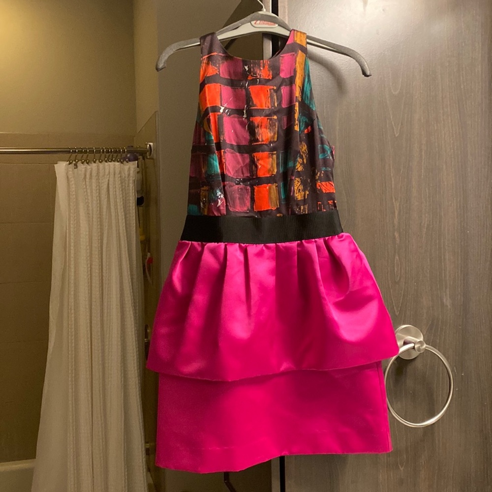 Milly Geometric graffiti dress